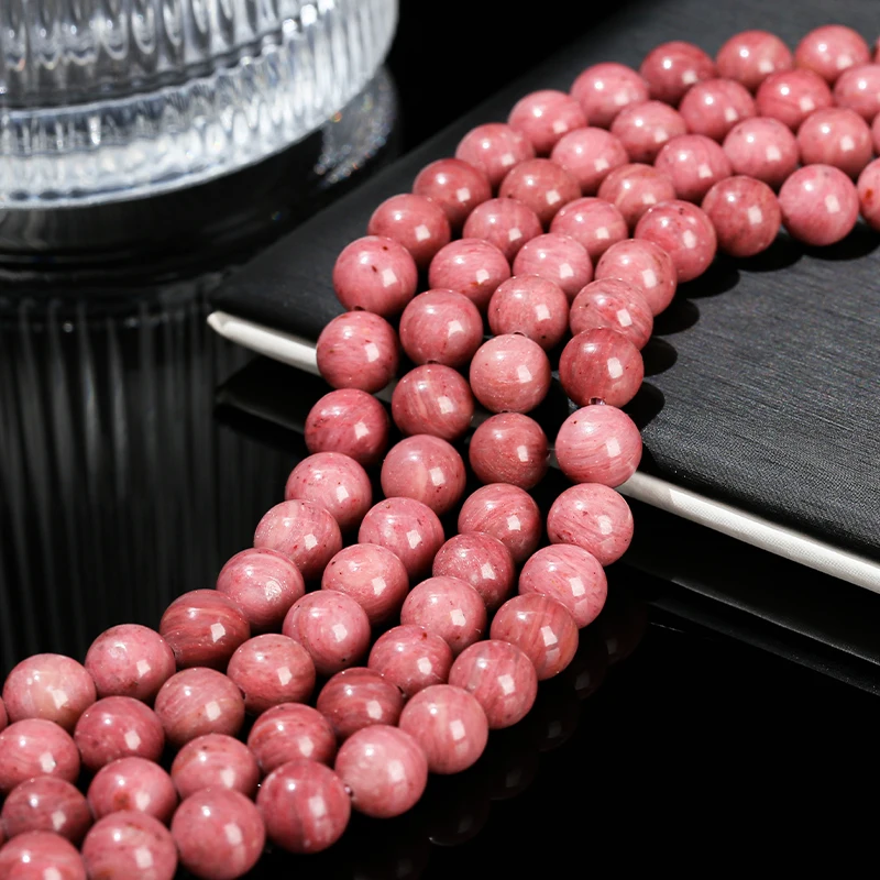Perles en vrac de Rhodonite foncée