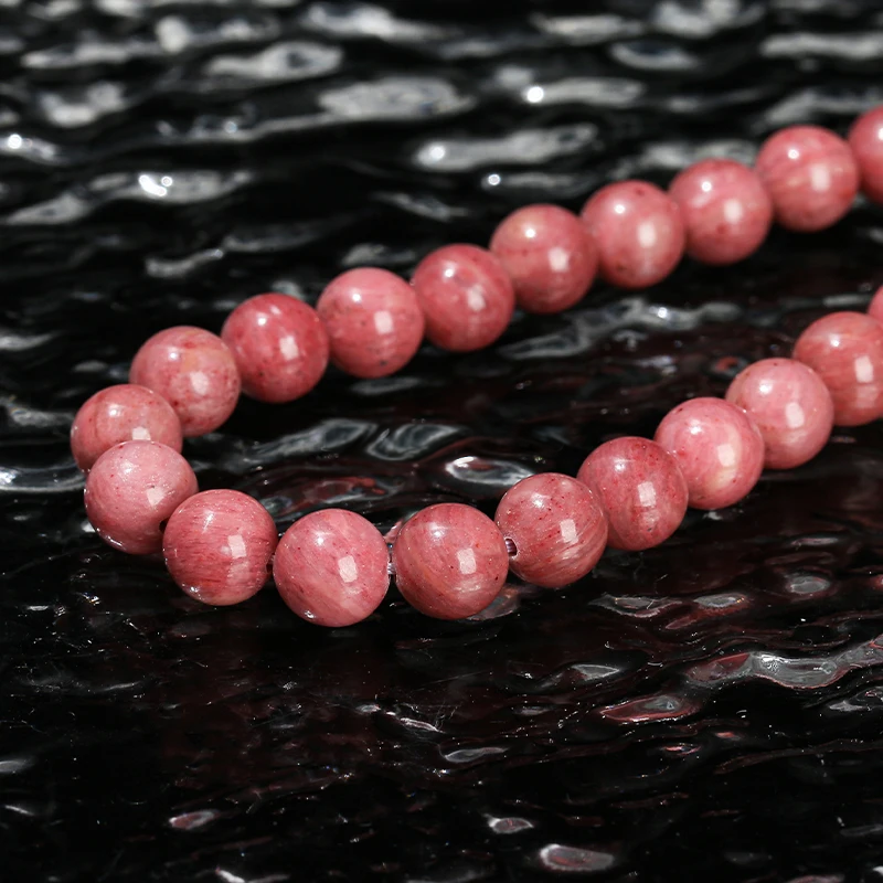 Perles en vrac de Rhodonite foncée