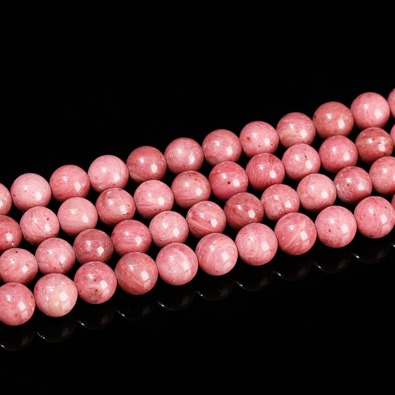 Perles en vrac de Rhodonite foncée