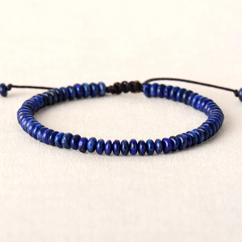 Bracelet Disc Lapis Lazuli Minimaliste