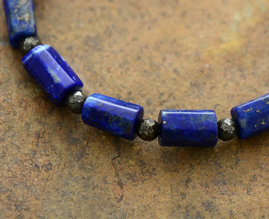 Bracelet Minimaliste en Lapis Lazuli