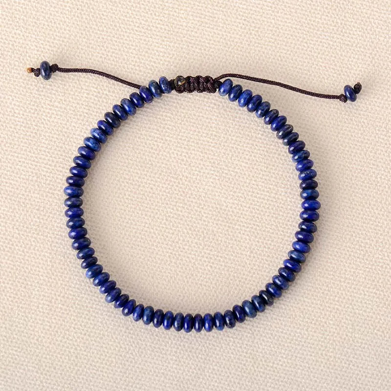 Bracelet Disc Lapis Lazuli Minimaliste