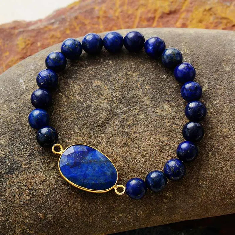 Bracelet Élégant en Lapis Lazuli