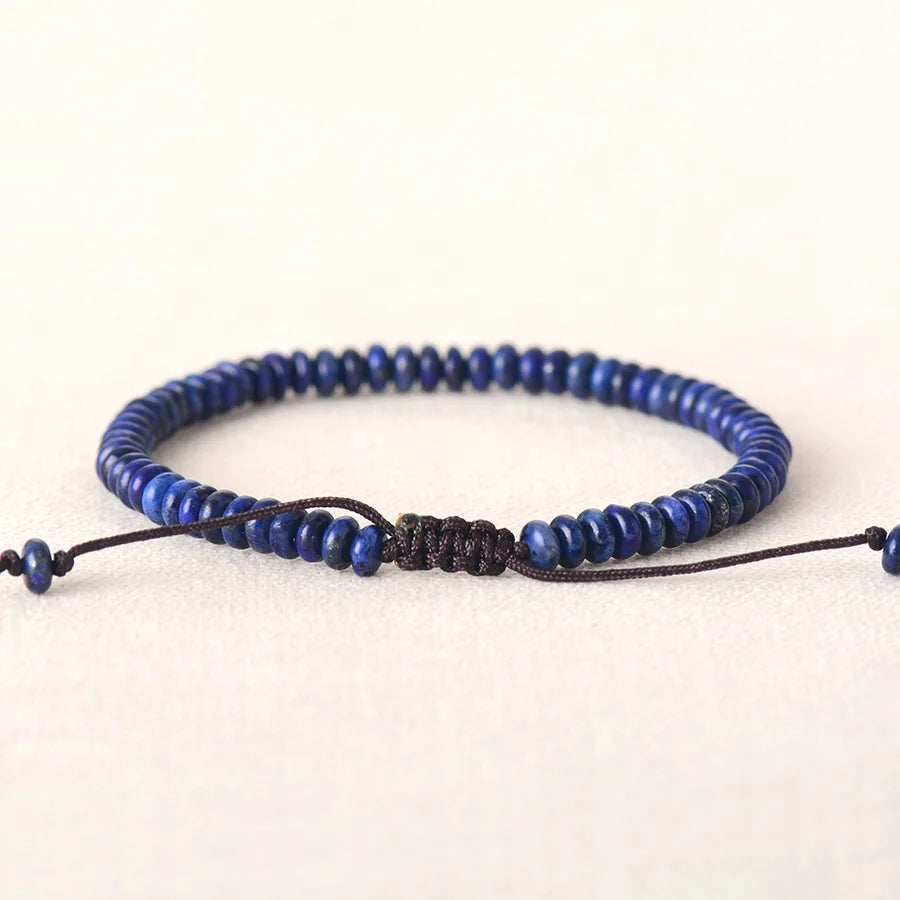 Bracelet Disc Lapis Lazuli Minimaliste