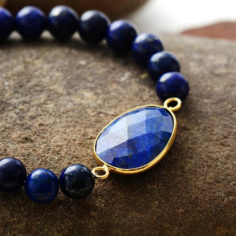 Bracelet Élégant en Lapis Lazuli