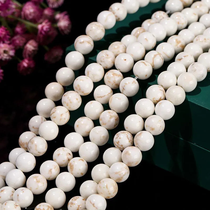 Perles en vrac de Magnésite blanche