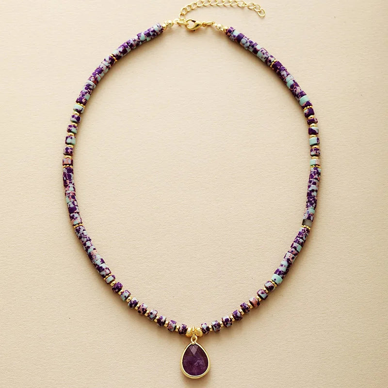 Collier Minimaliste en Jaspe