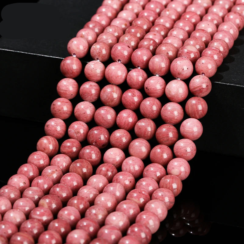 Perles en vrac de Rhodonite foncée