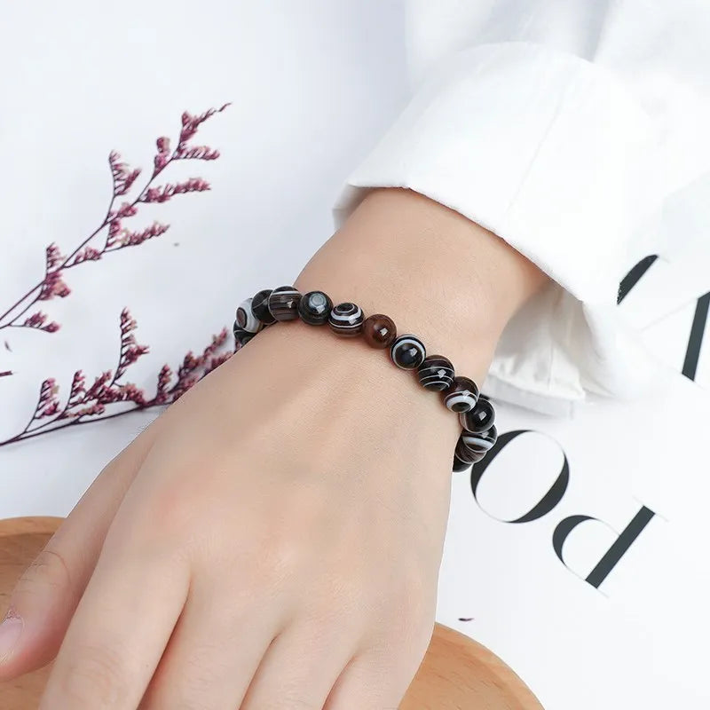 Bracelet Agate Noire
