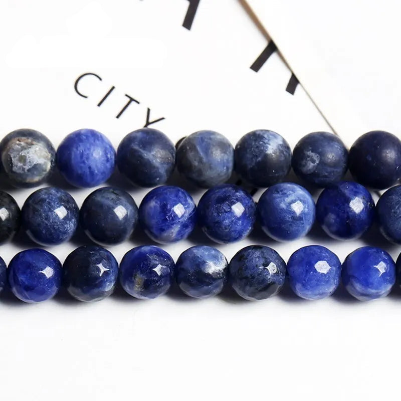 Perles en vrac de Sodalite Bleue