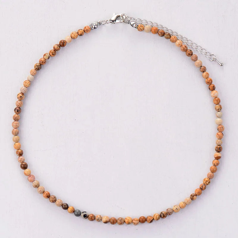 Collier fin en Jaspe