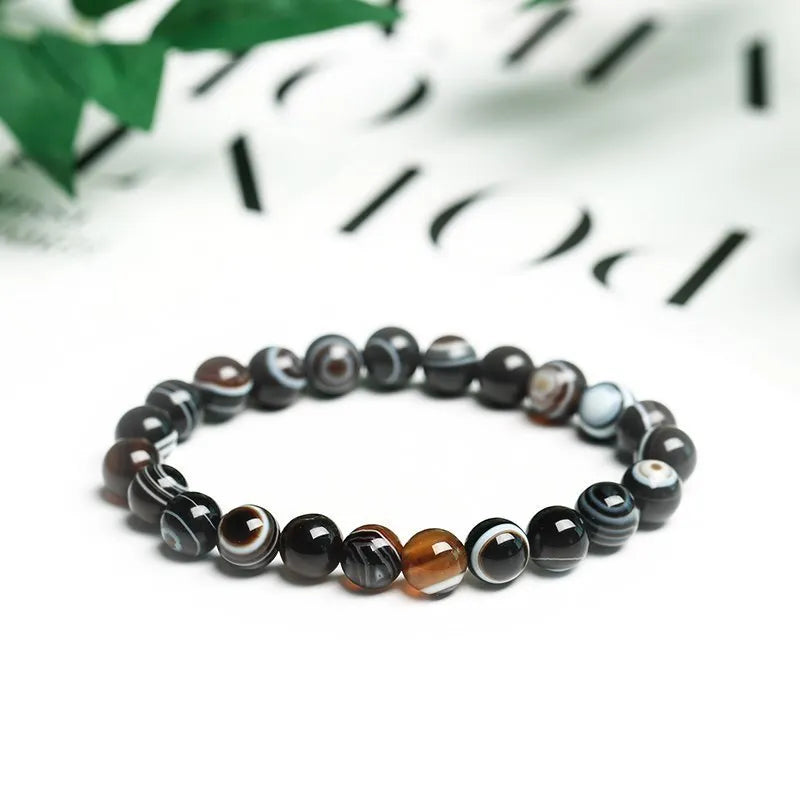 Bracelet Agate Noire