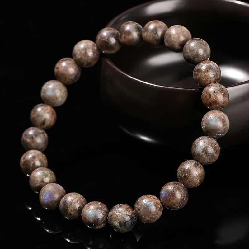 Bracelet Élégant en Spectrolite Café