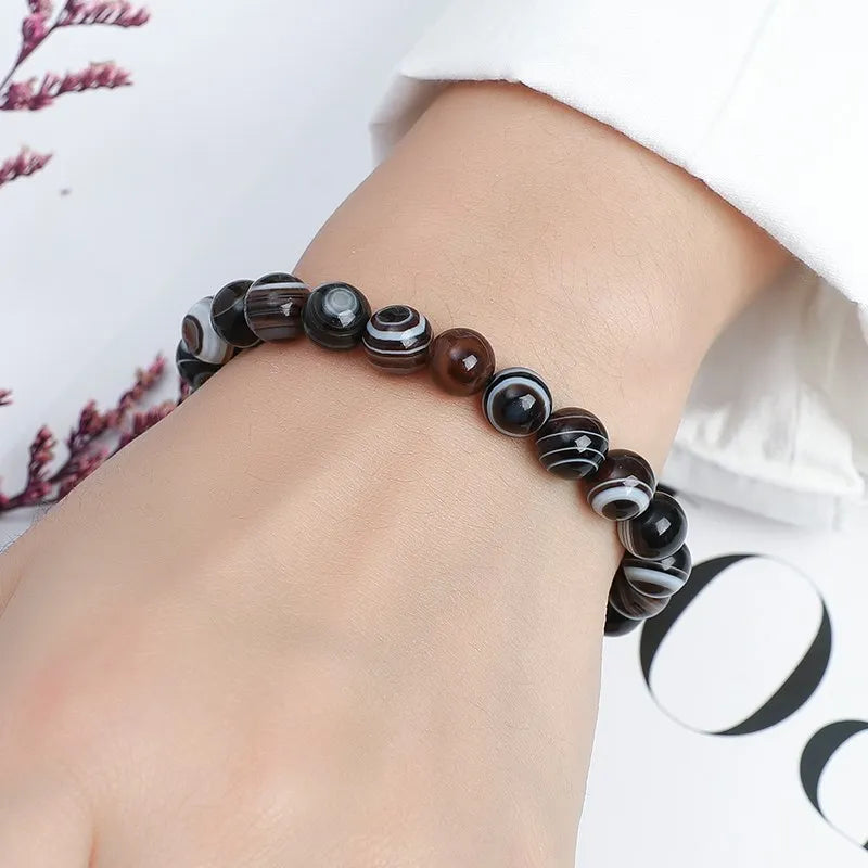 Bracelet Agate Noire