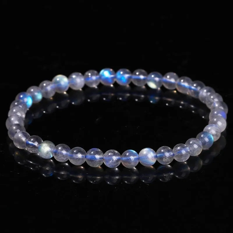 Bracelet Minimaliste en Pierre de Lune grise