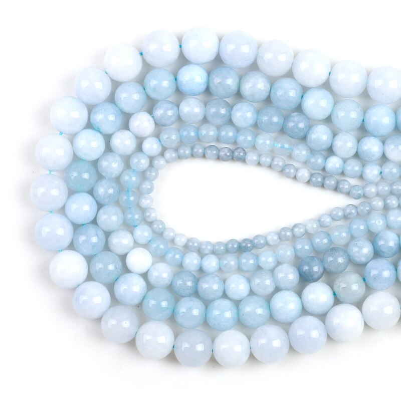 Perles vrac en pierre naturelle d'Angelite