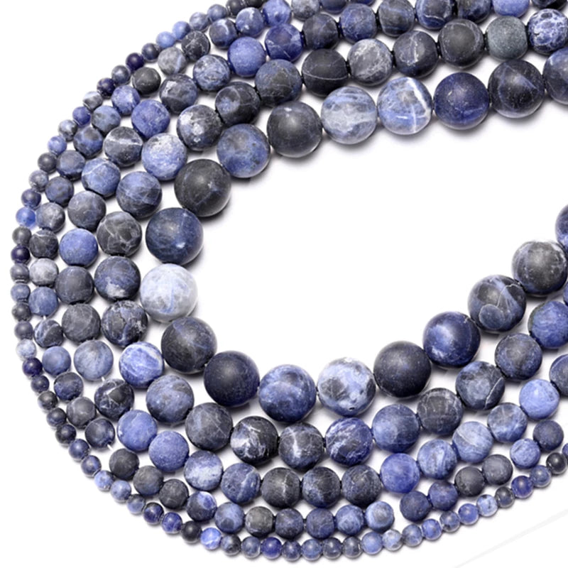 perles sodalite vrac bleu
