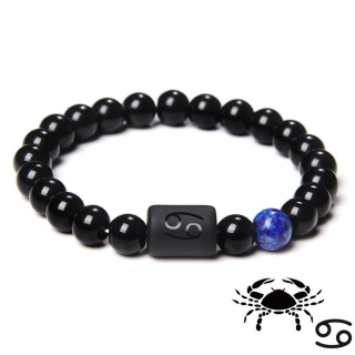 Bracelet Agate Onyx Noir - Signe Cancer