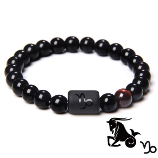 Bracelet Agate Onyx Noir - Signe Capricorne