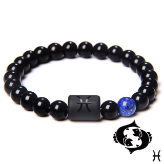 Bracelet Agate Onyx Noir - Signe Poisson