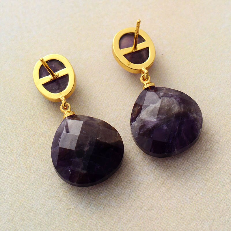 Boucles d’oreille en perles d’Améthyste