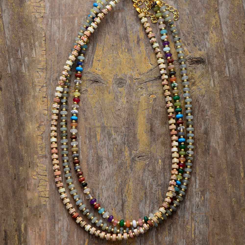Collier en pierres naturelles de Jaspe