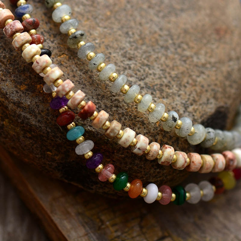 Collier en pierres naturelles mélangées