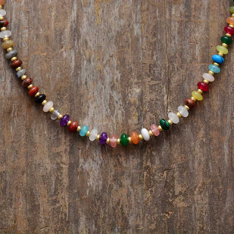 Collier en pierres naturelles mélangées