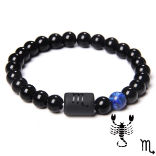Bracelet Agate Onyx Noir - Signe Scorpion