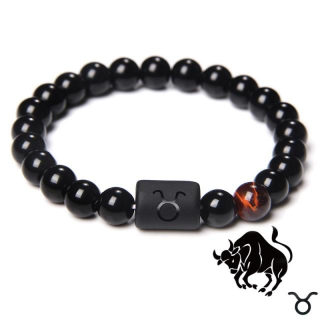 Bracelet Agate Onyx Noir - Signe Taureau