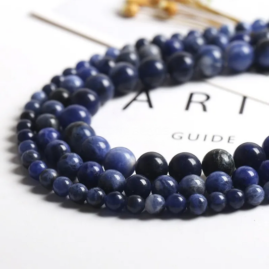 Perles en vrac de Sodalite Bleue