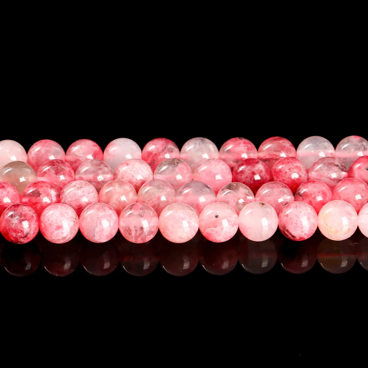 Perles en vrac de Rhodonite "Cerise"