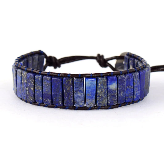 Bracelet Wrap Vintage en Lapis Lazuli