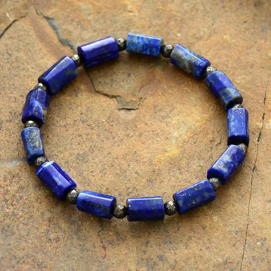 Bracelet Minimaliste en Lapis Lazuli