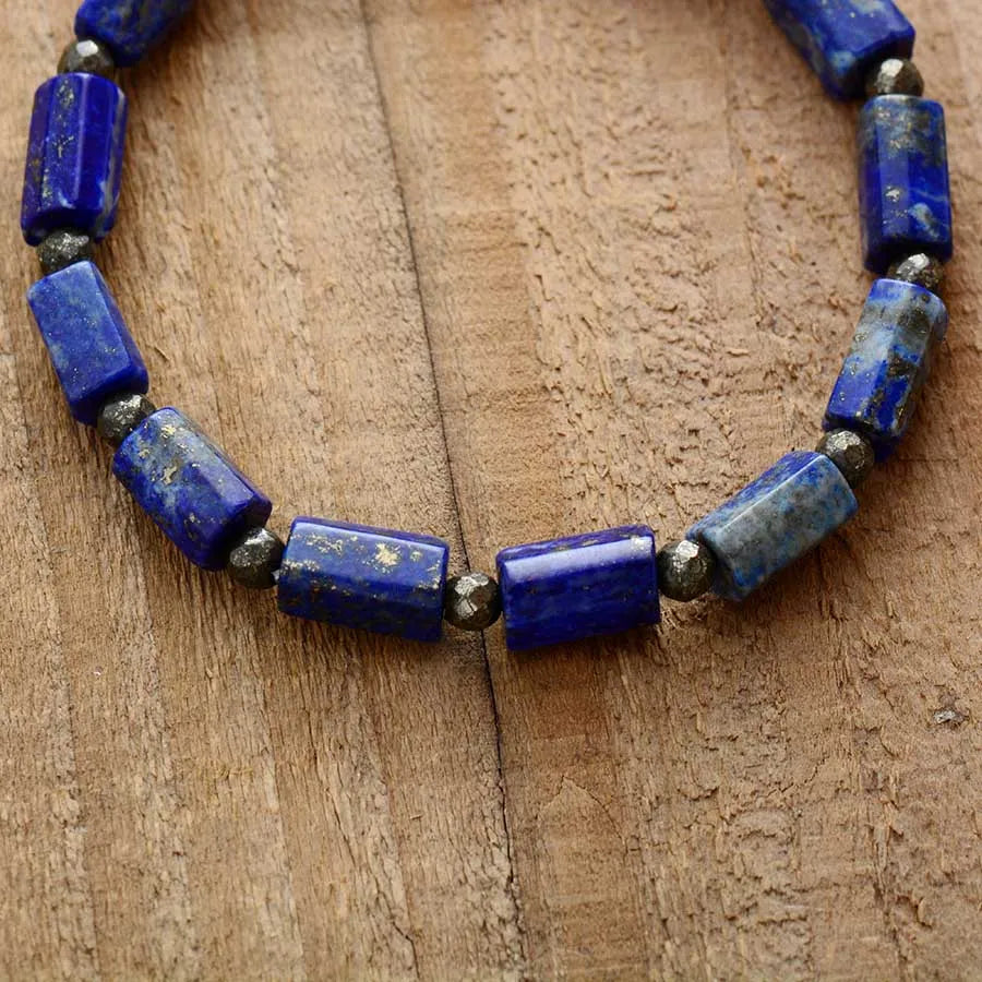 Bracelet Minimaliste en Lapis Lazuli