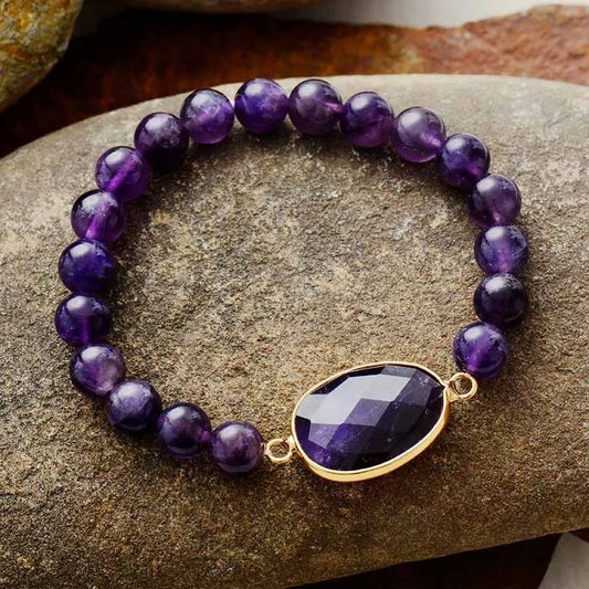 Bracelet Élégant en Améthyste