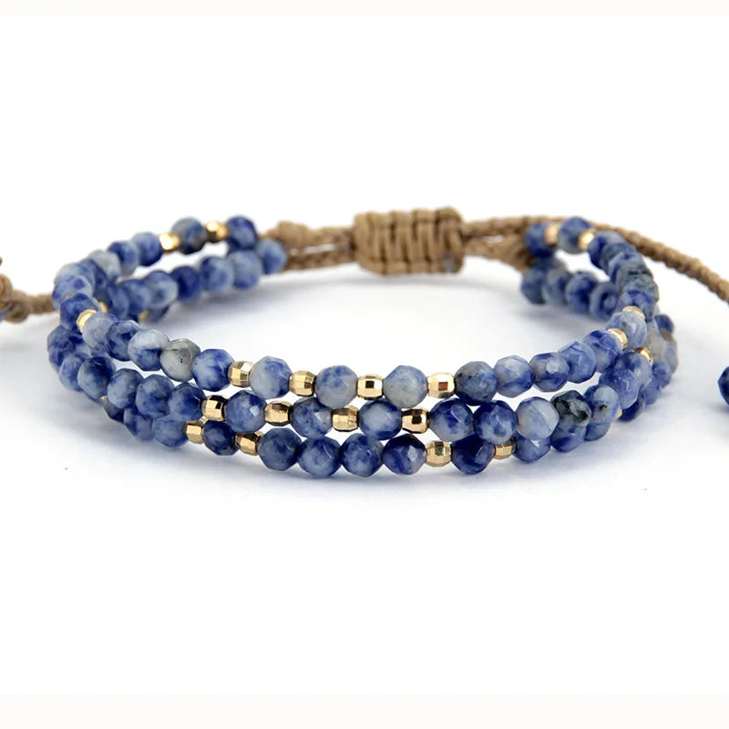 Bracelet Empilable en Sodalite Bleue