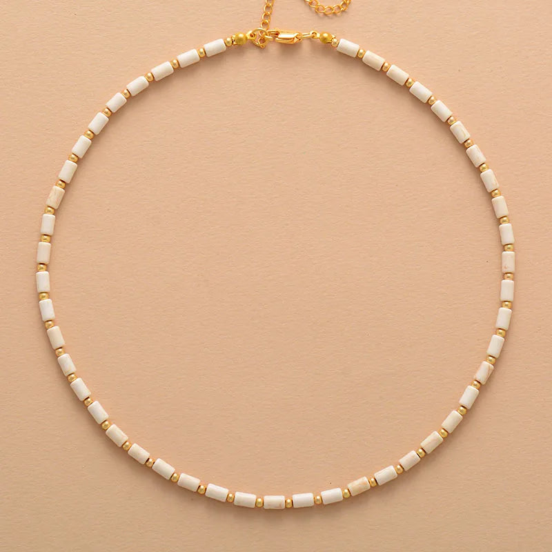 Collier Bohème en Howlite