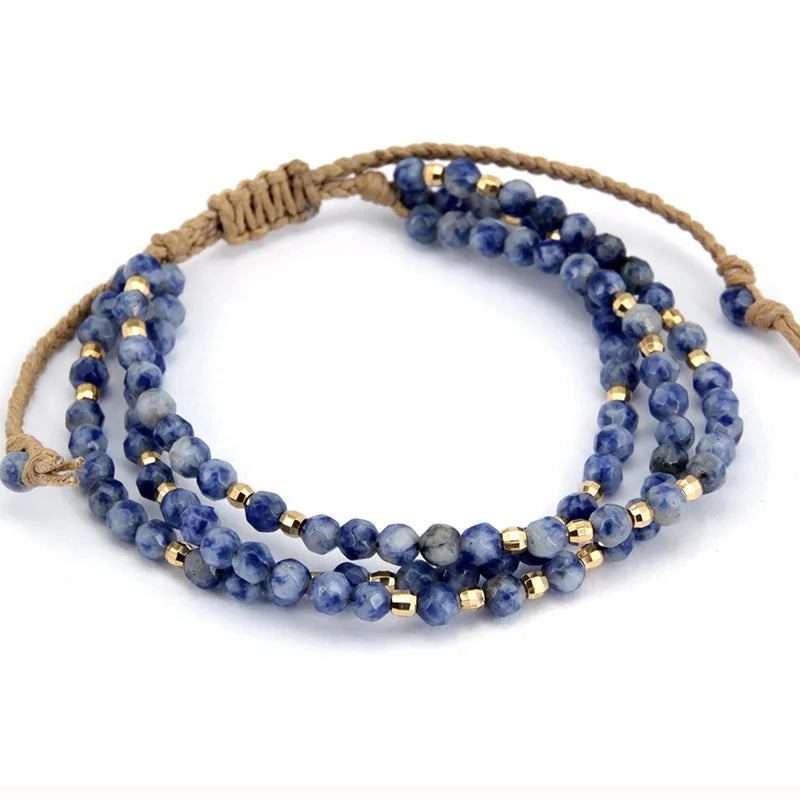 Bracelet Empilable en Sodalite Bleue