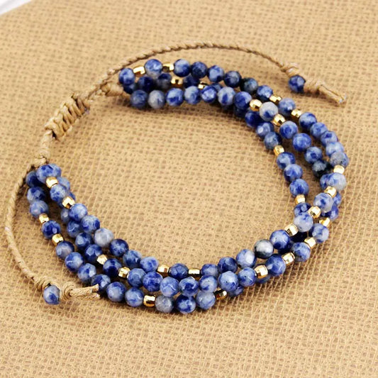 Bracelet Empilable en Sodalite Bleue