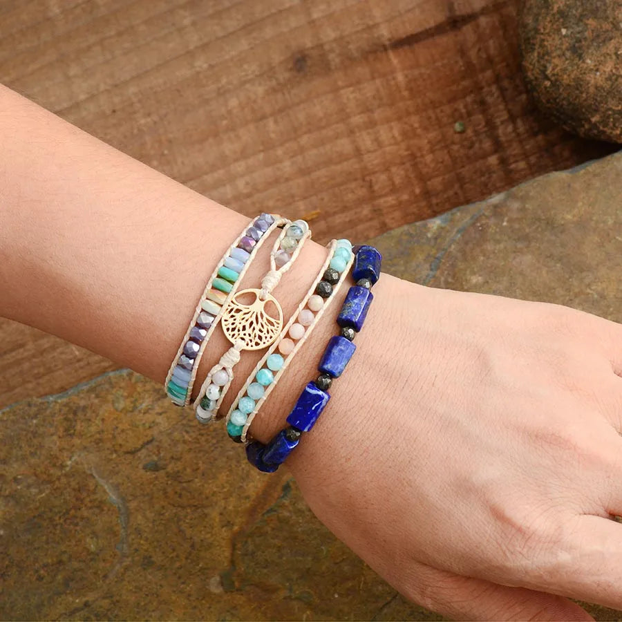 Bracelet Minimaliste en Lapis Lazuli