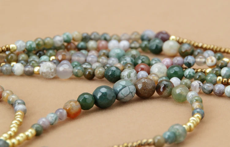 Collier en Onyx Indien & Quartz