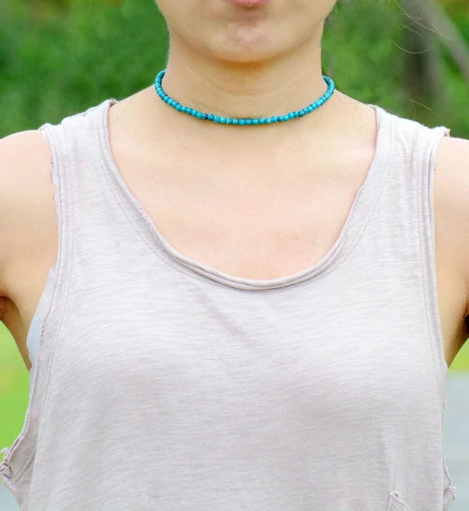 Collier fin en Amazonite