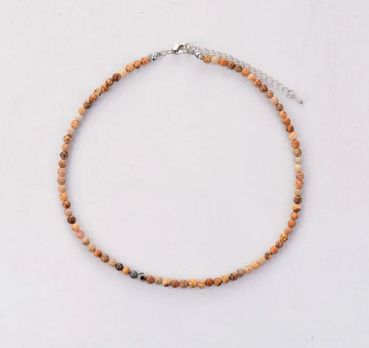 Collier fin en Jaspe