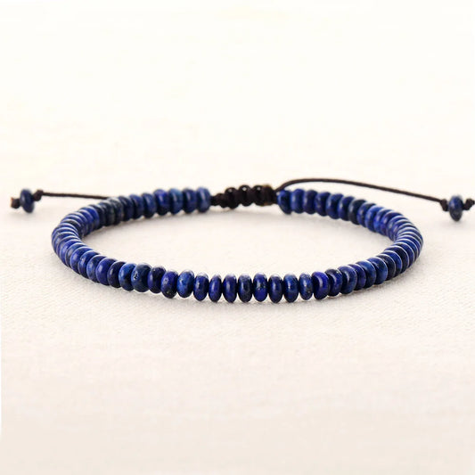 Bracelet Disc Lapis Lazuli Minimaliste