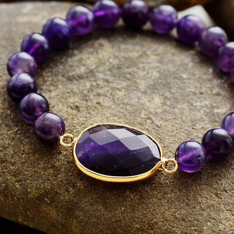 Bracelet Élégant en Améthyste
