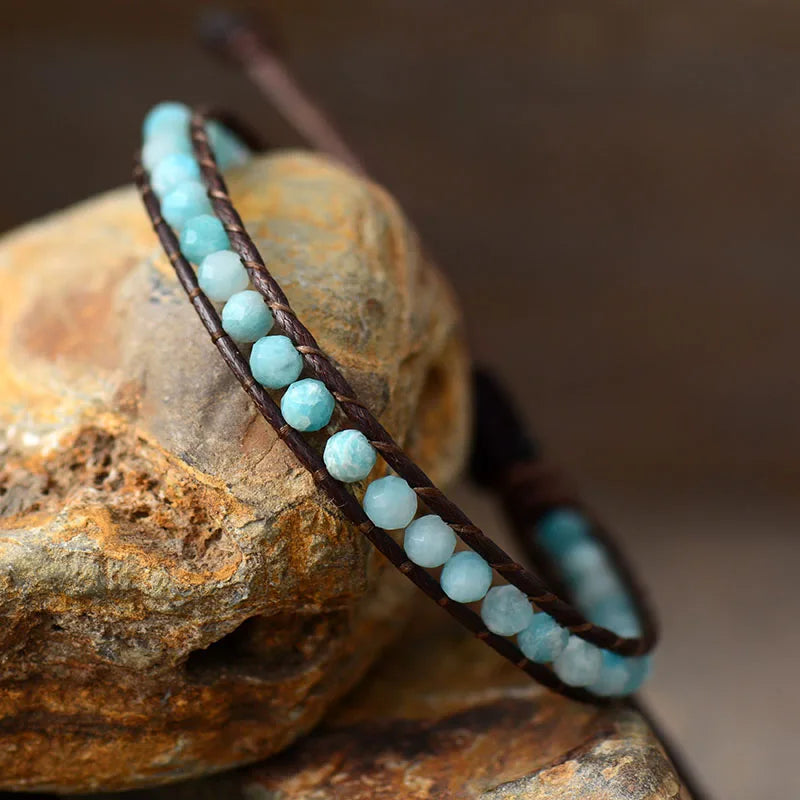 Bracelet Wrap en Amazonite