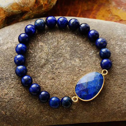 Bracelet Élégant en Lapis Lazuli