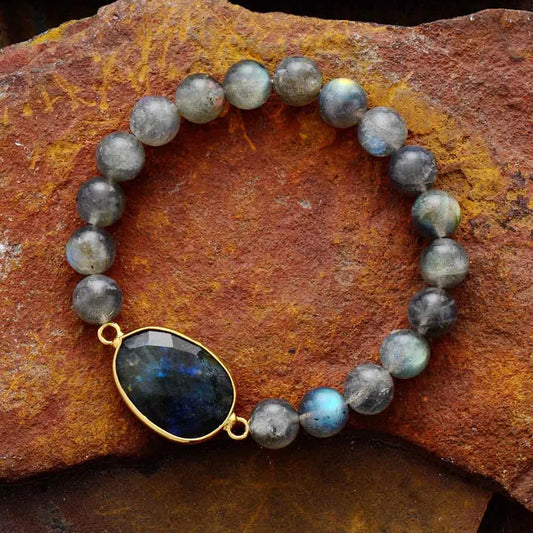 Bracelet Minimaliste en Labradorite