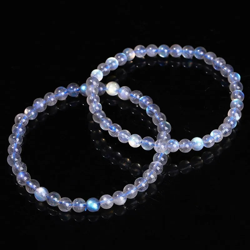 Bracelet Minimaliste en Pierre de Lune grise